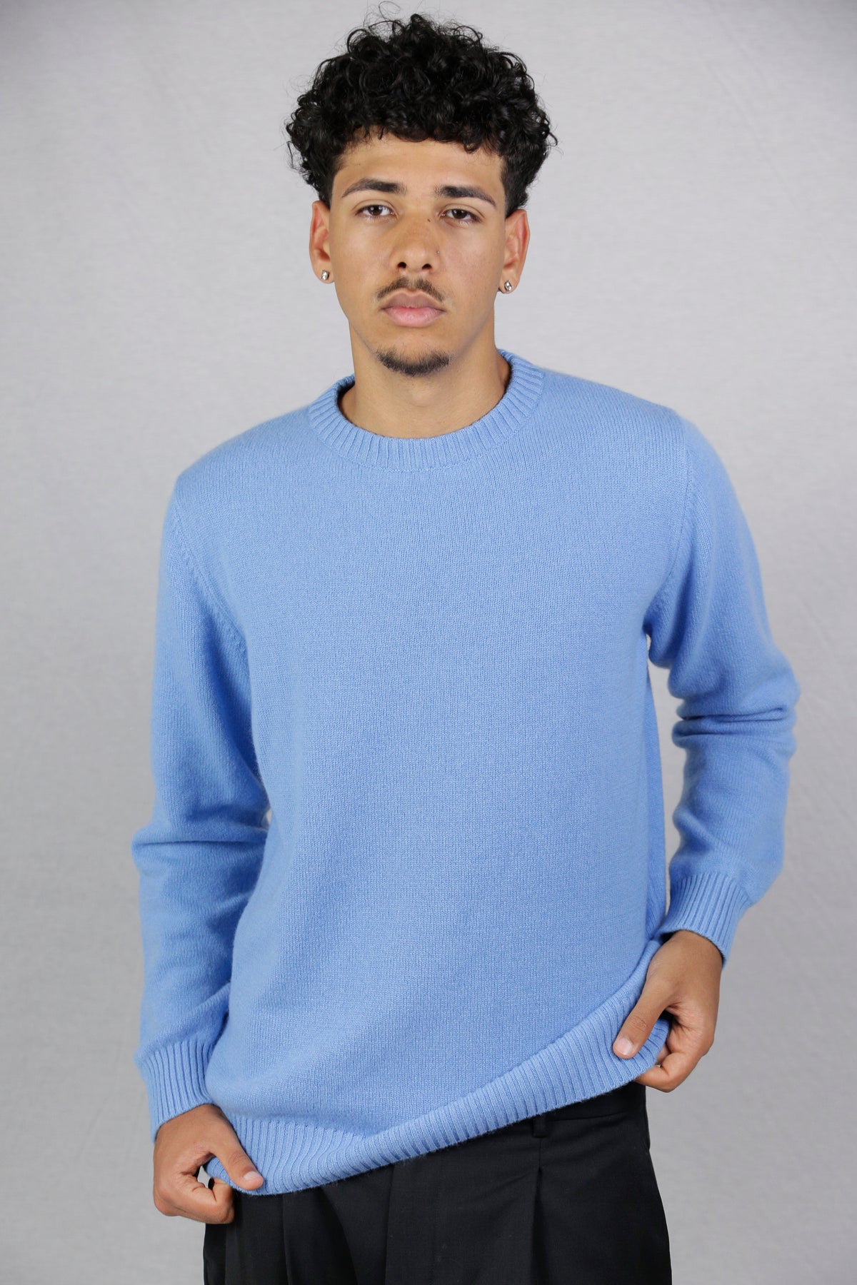 Maglia in cashmere azzurra — GA Maglieria